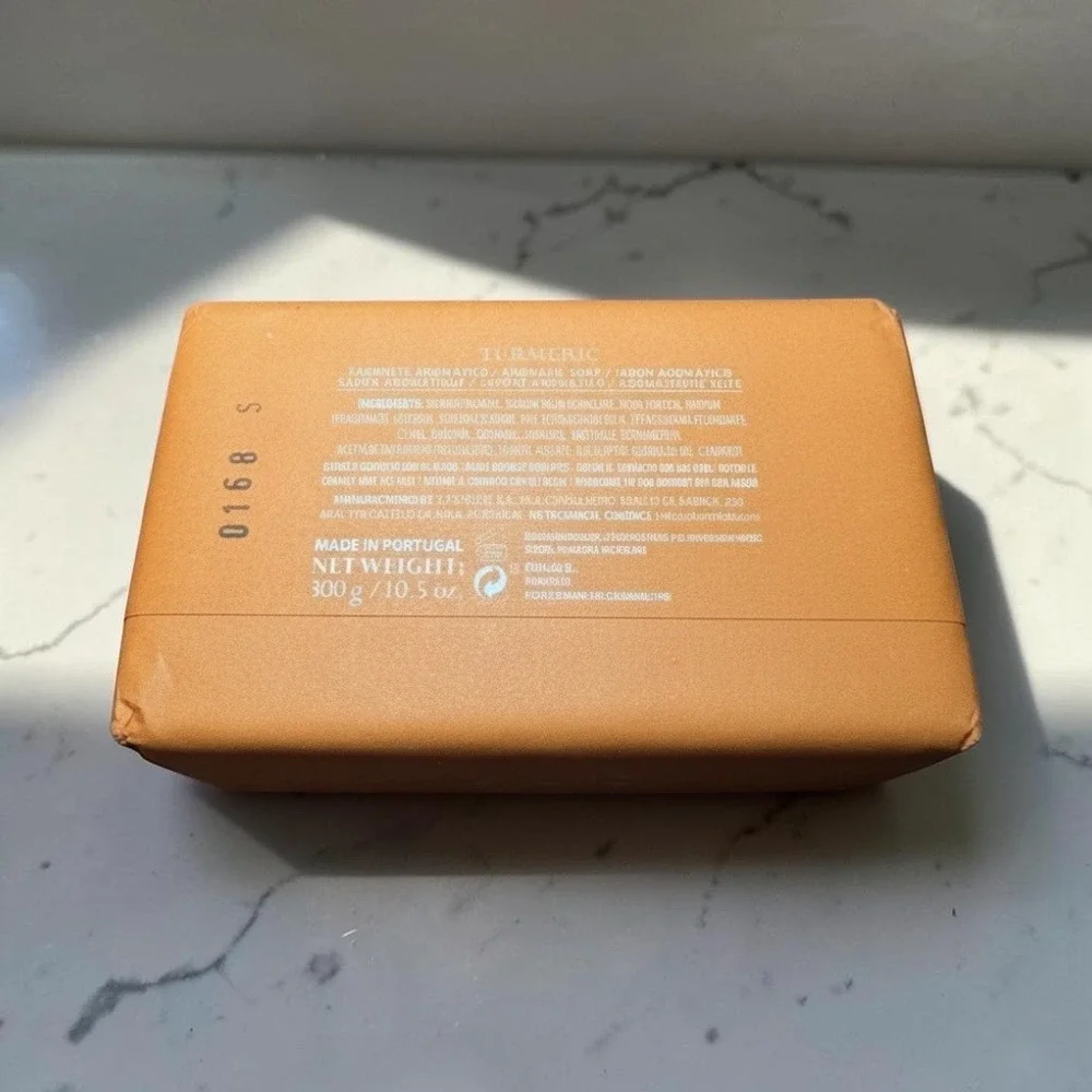 Casa Dos Aromas Turmeric Soap Bar Unisex 10.5oz Orange Triple-Milled Portugal